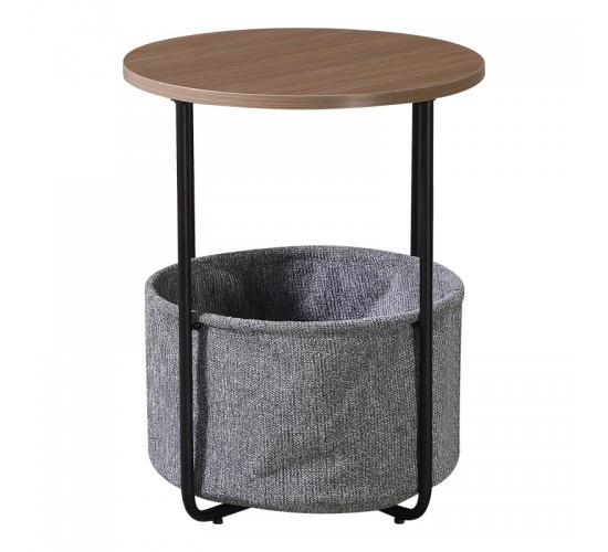 Βοηθητικό τραπέζι Fredami sonoma Φ40x50εκ Υλικό: MDF MELAMINE - METAL - FABRIC 395-000002