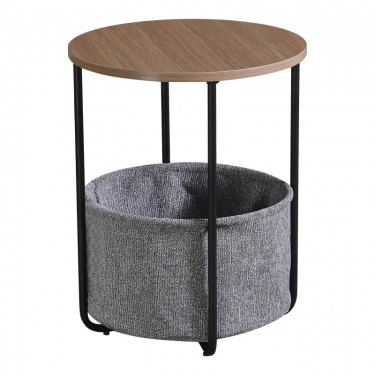 Βοηθητικό τραπέζι Fredami sonoma Φ40x50εκ Υλικό: MDF MELAMINE - METAL - FABRIC 395-000002