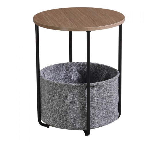 Βοηθητικό τραπέζι Fredami sonoma Φ40x50εκ Υλικό: MDF MELAMINE - METAL - FABRIC 395-000002