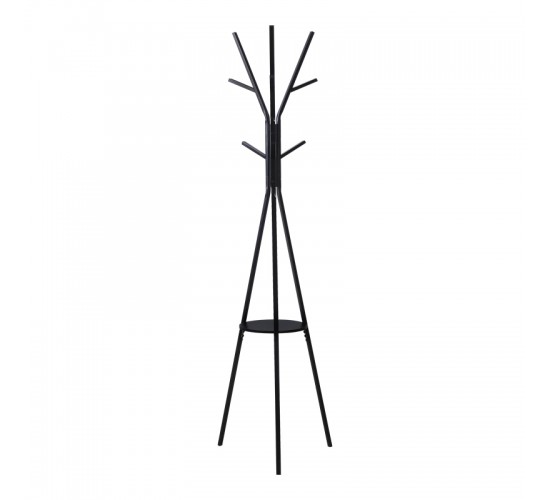 Καλόγερος Denner μέταλλο σε μαύρη απόχρωση 48.5x48.5x180εκ Υλικό: METAL 395-000005