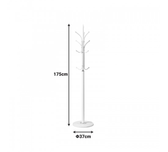 Καλόγερος Keleste μέταλλο σε λευκή απόχρωση Φ37x175εκ Υλικό: METAL - RESIN BASE 395-000008