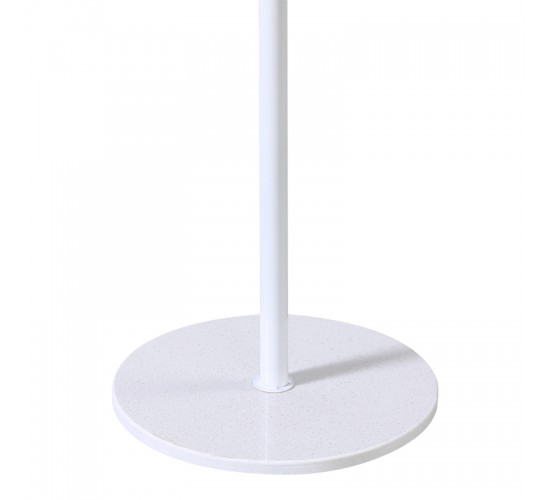 Καλόγερος Tebera μέταλλο σε λευκή απόχρωση Φ30x170εκ Υλικό: METAL - ARTIFICIAL STONE 395-000019