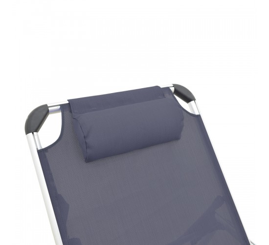 Ξαπλώστρα παραλίας Fevepe βαρέως τύπου αλουμίνιο-textilene σε ανθρακί απόχρωση 58.5x185x29.5εκ Υλικό: TEXTILENE - ALUMINUM - PP 396-000002