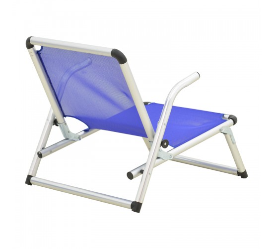 Καρεκλάκι παραλίας Plazo αλουμίνιο-textilene σε μπλε απόχρωση 55x70x59εκ Υλικό: TEXTILENE - ALUMINUM - PP 396-000003