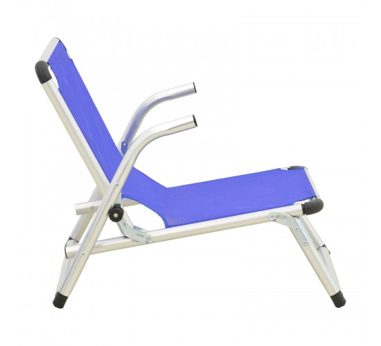 Καρεκλάκι παραλίας Plazo αλουμίνιο-textilene σε μπλε απόχρωση 55x70x59εκ Υλικό: TEXTILENE - ALUMINUM - PP 396-000003