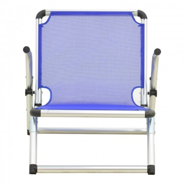 Καρεκλάκι παραλίας Plazo αλουμίνιο-textilene σε μπλε απόχρωση 55x70x59εκ Υλικό: TEXTILENE - ALUMINUM - PP 396-000003