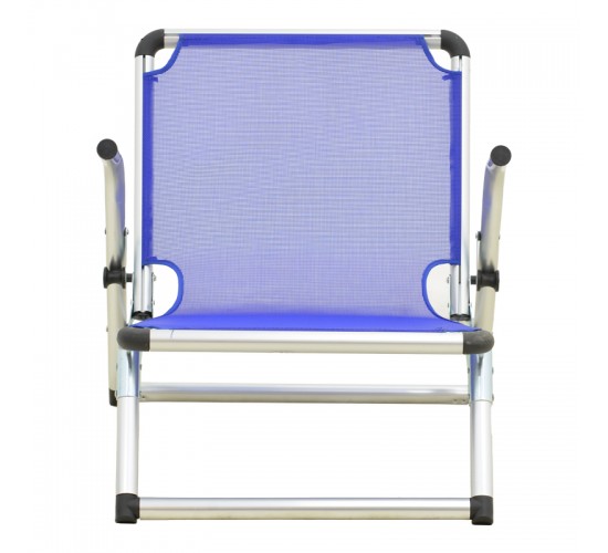 Καρεκλάκι παραλίας Plazo αλουμίνιο-textilene σε μπλε απόχρωση 55x70x59εκ Υλικό: TEXTILENE - ALUMINUM - PP 396-000003