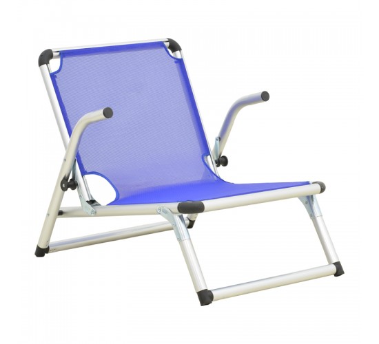 Καρεκλάκι παραλίας Plazo αλουμίνιο-textilene σε μπλε απόχρωση 55x70x59εκ Υλικό: TEXTILENE - ALUMINUM - PP 396-000003