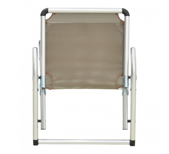 Καρεκλάκι παραλίας Plazo αλουμίνιο-textilene σε μπεζ απόχρωση 55x70x59εκ Υλικό: TEXTILENE - ALUMINUM - PP 396-000004