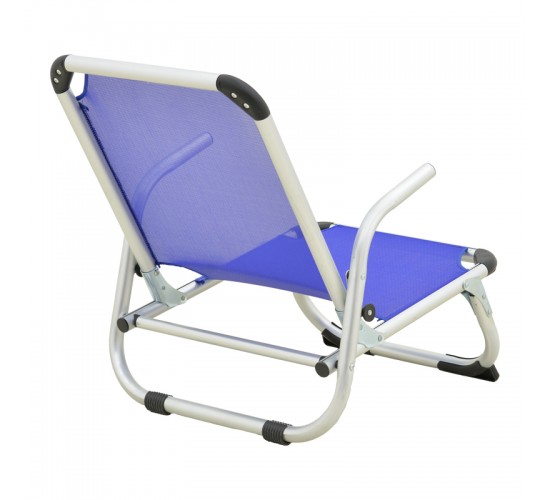 Καρεκλάκι παραλίας Playa βαρέως τύπου με ψηλή πλάτη αλουμίνιο-textilene σε μπλε απόχρωση 54x72x63εκ Υλικό: TEXTILENE - ALUMINUM - PP 396-000005