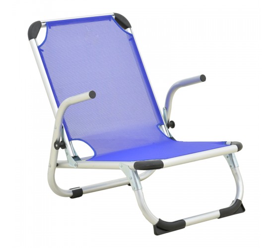 Καρεκλάκι παραλίας Playa βαρέως τύπου με ψηλή πλάτη αλουμίνιο-textilene σε μπλε απόχρωση 54x72x63εκ Υλικό: TEXTILENE - ALUMINUM - PP 396-000005