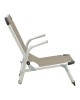 Καρεκλάκι παραλίας Playa βαρέως τύπου με ψηλή πλάτη αλουμίνιο-textilene σε μπεζ απόχρωση 54x72x63εκ Υλικό: TEXTILENE - ALUMINUM - PP 396-000006