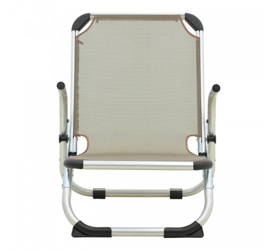 Καρεκλάκι παραλίας Playa βαρέως τύπου με ψηλή πλάτη αλουμίνιο-textilene σε μπεζ απόχρωση 54x72x63εκ Υλικό: TEXTILENE - ALUMINUM - PP 396-000006