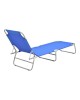 Ξαπλώστρα παραλίας Pasein μέταλλο-textilene σε μπλε απόχρωση 55x185x24εκ Υλικό: TEXTILENE - METAL - PP 396-000007