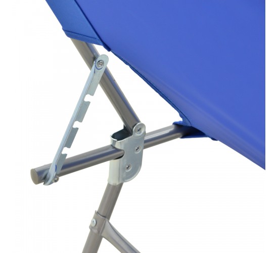 Ξαπλώστρα παραλίας Pasein μέταλλο-textilene σε μπλε απόχρωση 55x185x24εκ Υλικό: TEXTILENE - METAL - PP 396-000007