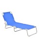 Ξαπλώστρα παραλίας Pasein μέταλλο-textilene σε μπλε απόχρωση 55x185x24εκ Υλικό: TEXTILENE - METAL - PP 396-000007