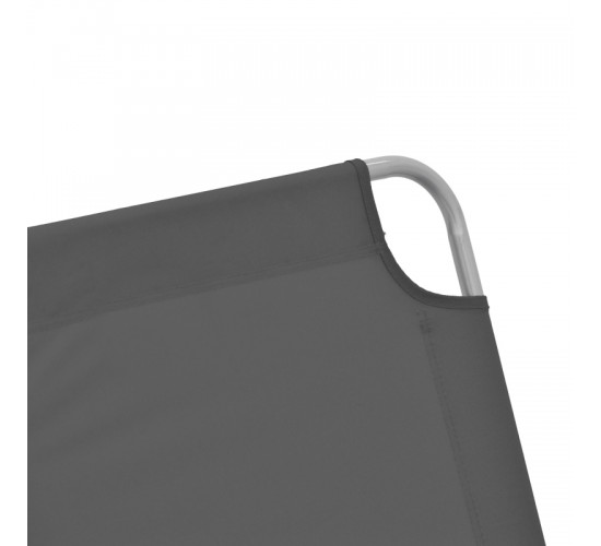 Ξαπλώστρα παραλίας Pasein μέταλλο-textilene σε ανθρακί απόχρωση 55x185x24εκ Υλικό: TEXTILENE - METAL - PP 396-000008