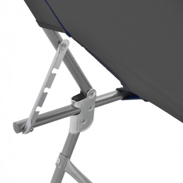 Ξαπλώστρα παραλίας Pasein μέταλλο-textilene σε ανθρακί απόχρωση 55x185x24εκ Υλικό: TEXTILENE - METAL - PP 396-000008