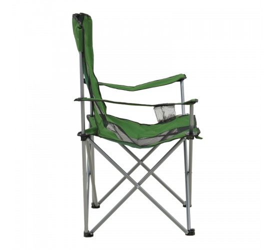 Καρεκλάκι παραλίας-camping Pesca μέταλλο-αδιάβροχο ύφασμα σε χακί απόχρωση 55x55x95εκ Υλικό: POLYESTER - METAL - PP 396-000009