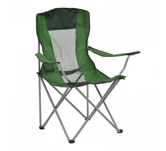 Καρεκλάκι παραλίας-camping Pesca μέταλλο-αδιάβροχο ύφασμα σε χακί απόχρωση 55x55x95εκ Υλικό: POLYESTER - METAL - PP 396-000009