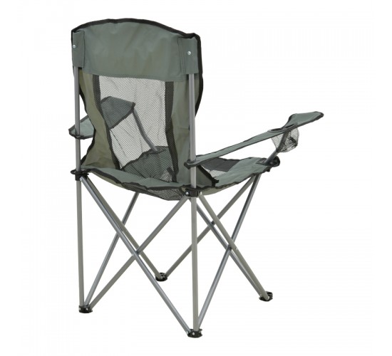 Καρεκλάκι παραλίας-camping Pesca μέταλλο-αδιάβροχο ύφασμα σε γκρι απόχρωση 55x55x95εκ Υλικό: POLYESTER - METAL - PP 396-000010