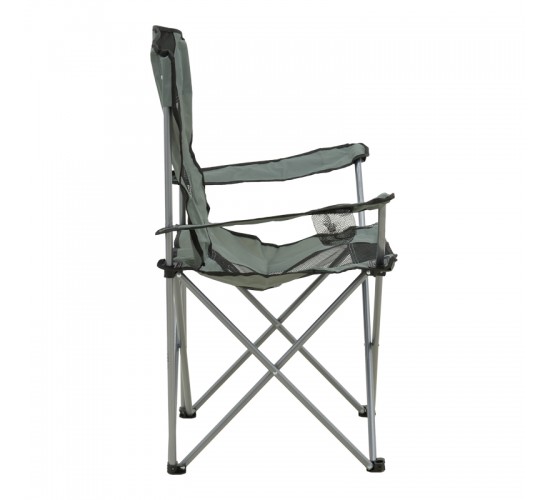 Καρεκλάκι παραλίας-camping Pesca μέταλλο-αδιάβροχο ύφασμα σε γκρι απόχρωση 55x55x95εκ Υλικό: POLYESTER - METAL - PP 396-000010