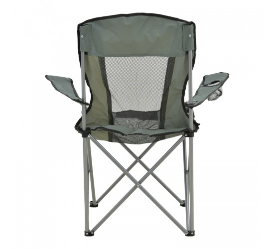 Καρεκλάκι παραλίας-camping Pesca μέταλλο-αδιάβροχο ύφασμα σε γκρι απόχρωση 55x55x95εκ Υλικό: POLYESTER - METAL - PP 396-000010