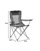 Καρεκλάκι παραλίας-camping Pesca μέταλλο-αδιάβροχο ύφασμα σε γκρι απόχρωση 55x55x95εκ Υλικό: POLYESTER - METAL - PP 396-000010