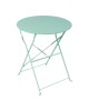 Τραπεζι Bistro μεταλλικό αναδιπλούμενο σε μέντα απόχρωση Φ60x71εκ Υλικό: METAL-Table top: 0.7mm - Steel Frame: W20*T4mm 400-000001