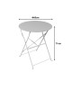 Τραπεζι Bistro μεταλλικό αναδιπλούμενο σε λευκή απόχρωση Φ60x71εκ Υλικό: METAL-Table top: 0.7mm - Steel Frame: W20*T4mm 400-000002