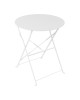 Τραπεζι Bistro μεταλλικό αναδιπλούμενο σε λευκή απόχρωση Φ60x71εκ Υλικό: METAL-Table top: 0.7mm - Steel Frame: W20*T4mm 400-000002