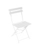 Καρέκλα Bistro μεταλλική αναδιπλούμενη σε λευκή απόχρωση 42x46x82εκ Υλικό: Steel Frame: W20*T4mm-5 Seat Slats: L380*W40*T1.7mm.-Backrest Slats: L420*W40*T1.7mm 400-000008