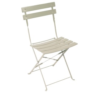 Καρέκλα Bistro μεταλλική αναδιπλούμενη σε μπεζ απόχρωση 42x46x82εκ Υλικό: Steel Frame: W20*T4mm-5 Seat Slats: L380*W40*T1.7mm.-Backrest Slats: L420*W40*T1.7mm 400-000010