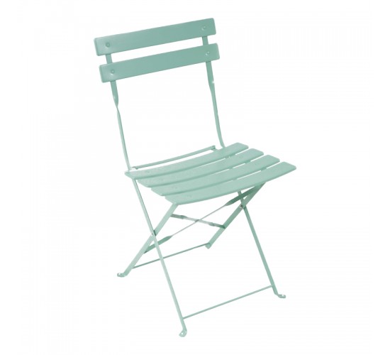 Τραπεζαρία Bistro σετ 3τεμ μεταλλική αναδιπλούμενη σε μέντα απόχρωση Φ60x71εκ Υλικό: METAL-Table top: 0.7mm - Steel Frame: W20*T4mm 400-000013