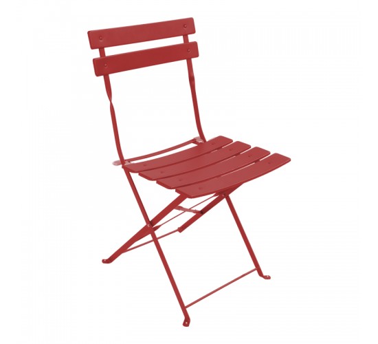 Τραπεζαρία Bistro σετ 3τεμ μεταλλική αναδιπλούμενη σε terracotta απόχρωση Φ60x71εκ Υλικό: METAL-Table top: 0.7mm - Steel Frame: W20*T4mm 400-000015