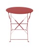 Τραπεζαρία Bistro σετ 3τεμ μεταλλική αναδιπλούμενη σε terracotta απόχρωση Φ60x71εκ Υλικό: METAL-Table top: 0.7mm - Steel Frame: W20*T4mm 400-000015