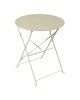 Τραπεζαρία Bistro σετ 3τεμ μεταλλική αναδιπλούμενη σε μπεζ απόχρωση Φ60x71εκ Υλικό: METAL-Table top: 0.7mm - Steel Frame: W20*T4mm 400-000016