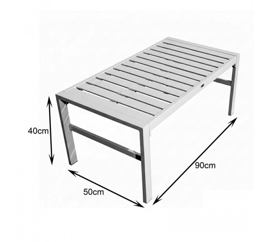 Σαλόνι Gardenly σετ 4τμχ αλουμίνιο σε λευκή απόχρωση με μπεζ μαξιλάρια Υλικό: Alu frame. Polyester 401-000002