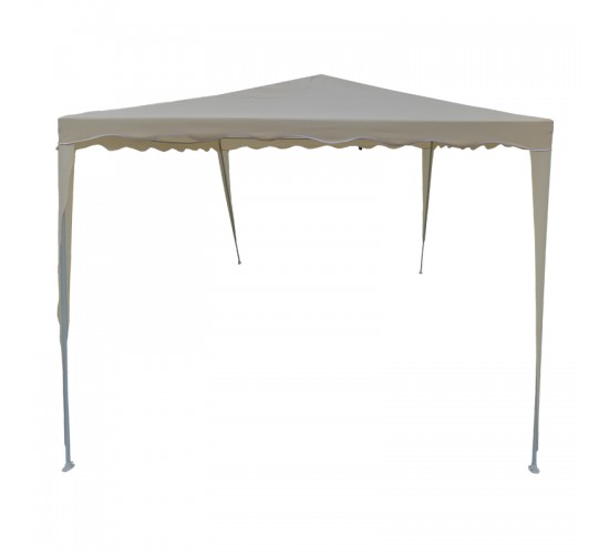 Κιόσκι Gazebo μεταλλικός σκελετός - ύφασμα μπεζ 3x3m Υλικό: Steel.polyester 401-000007