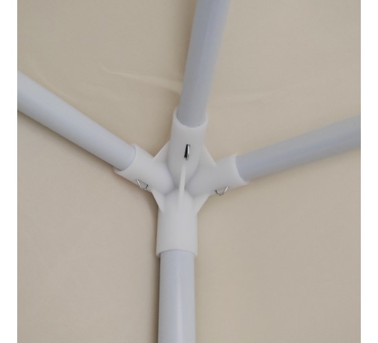 Κιόσκι Gazebo μεταλλικός σκελετός - ύφασμα μπεζ 3x3m Υλικό: Steel.polyester 401-000007