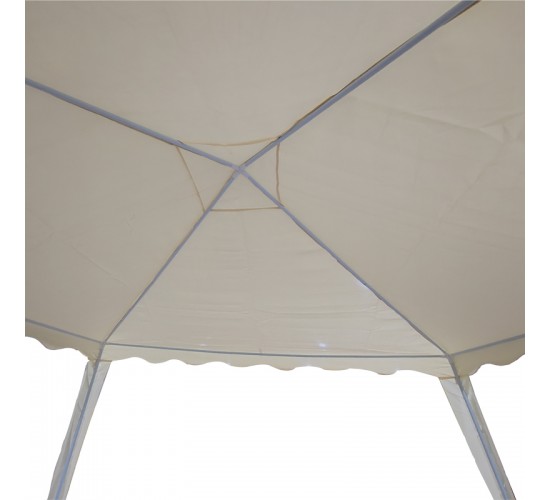 Κιόσκι Gazebo μεταλλικός σκελετός - ύφασμα μπεζ 3x3m Υλικό: Steel.polyester 401-000007
