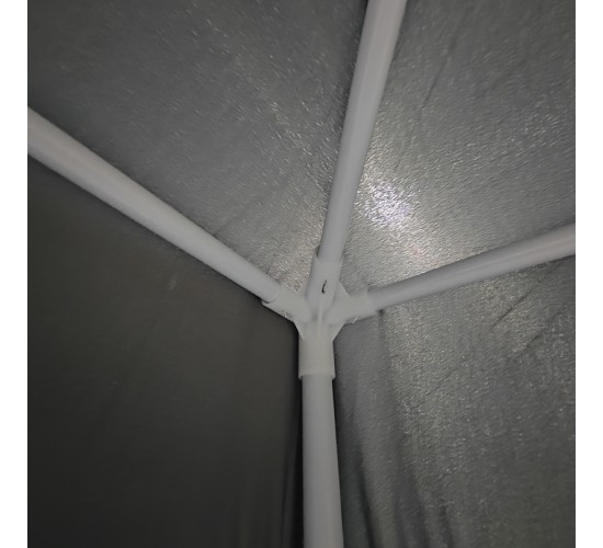 Κιόσκι Gazebo μεταλλικός σκελετός - ύφασμα ανθρακί 3x3m Υλικό: Steel.polyester 401-000008