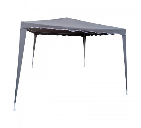 Κιόσκι Gazebo μεταλλικός σκελετός - ύφασμα ανθρακί 3x3m Υλικό: Steel.polyester 401-000008