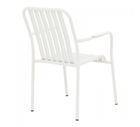 Πολυθρόνα Vista στοιβαζόμενη αλουμίνιο σε λευκή απόχρωση 62x60x84εκ Υλικό: .Alum size:Ø25*1.1mm. 22*1.1 Surface 404-000006