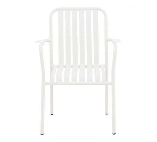 Πολυθρόνα Vista στοιβαζόμενη αλουμίνιο σε λευκή απόχρωση 62x60x84εκ Υλικό: .Alum size:Ø25*1.1mm. 22*1.1 Surface 404-000006