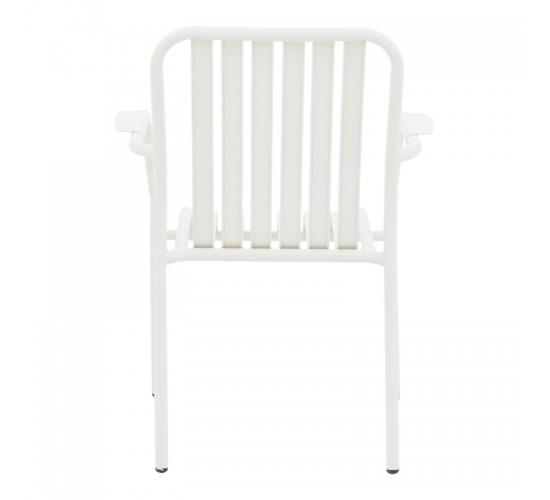 Πολυθρόνα Vista στοιβαζόμενη αλουμίνιο σε λευκή απόχρωση 62x60x84εκ Υλικό: .Alum size:Ø25*1.1mm. 22*1.1 Surface 404-000006