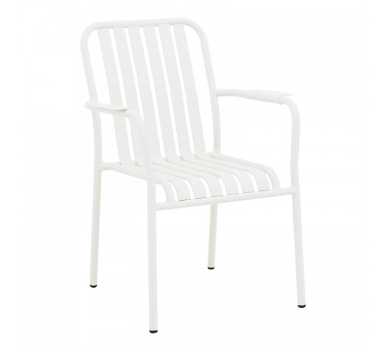 Πολυθρόνα Vista στοιβαζόμενη αλουμίνιο σε λευκή απόχρωση 62x60x84εκ Υλικό: .Alum size:Ø25*1.1mm. 22*1.1 Surface 404-000006