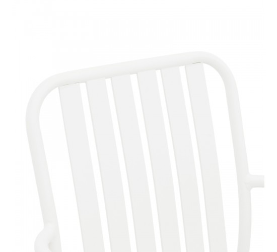 Πολυθρόνα Vista στοιβαζόμενη αλουμίνιο σε λευκή απόχρωση 62x60x84εκ Υλικό: .Alum size:Ø25*1.1mm. 22*1.1 Surface 404-000006