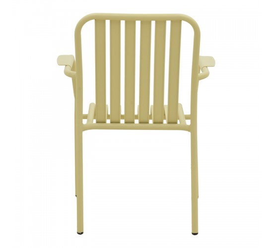 Πολυθρόνα Vista στοιβαζόμενη αλουμίνιο σε μπεζ απόχρωση 62x60x84εκ Υλικό: .Alum size:Ø25*1.1mm. 22*1.1 Surface 404-000007