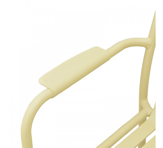 Πολυθρόνα Vista στοιβαζόμενη αλουμίνιο σε μπεζ απόχρωση 62x60x84εκ Υλικό: .Alum size:Ø25*1.1mm. 22*1.1 Surface 404-000007